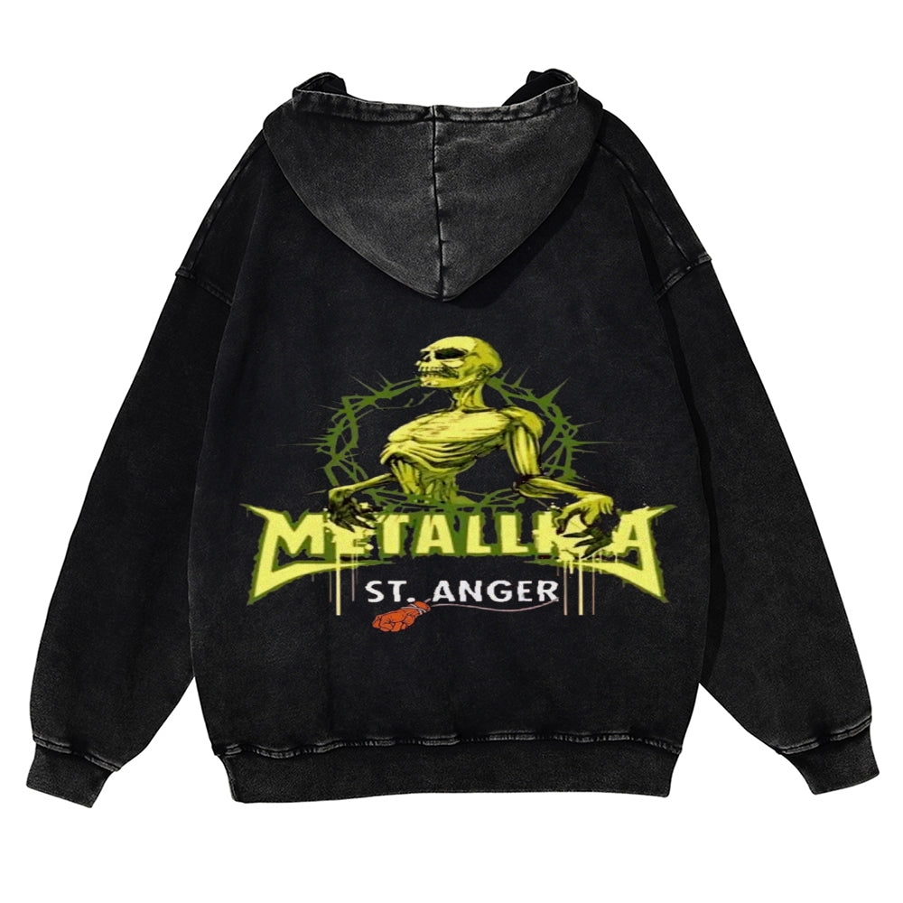 Mens Vintage Metallica Rock Band Hoodies