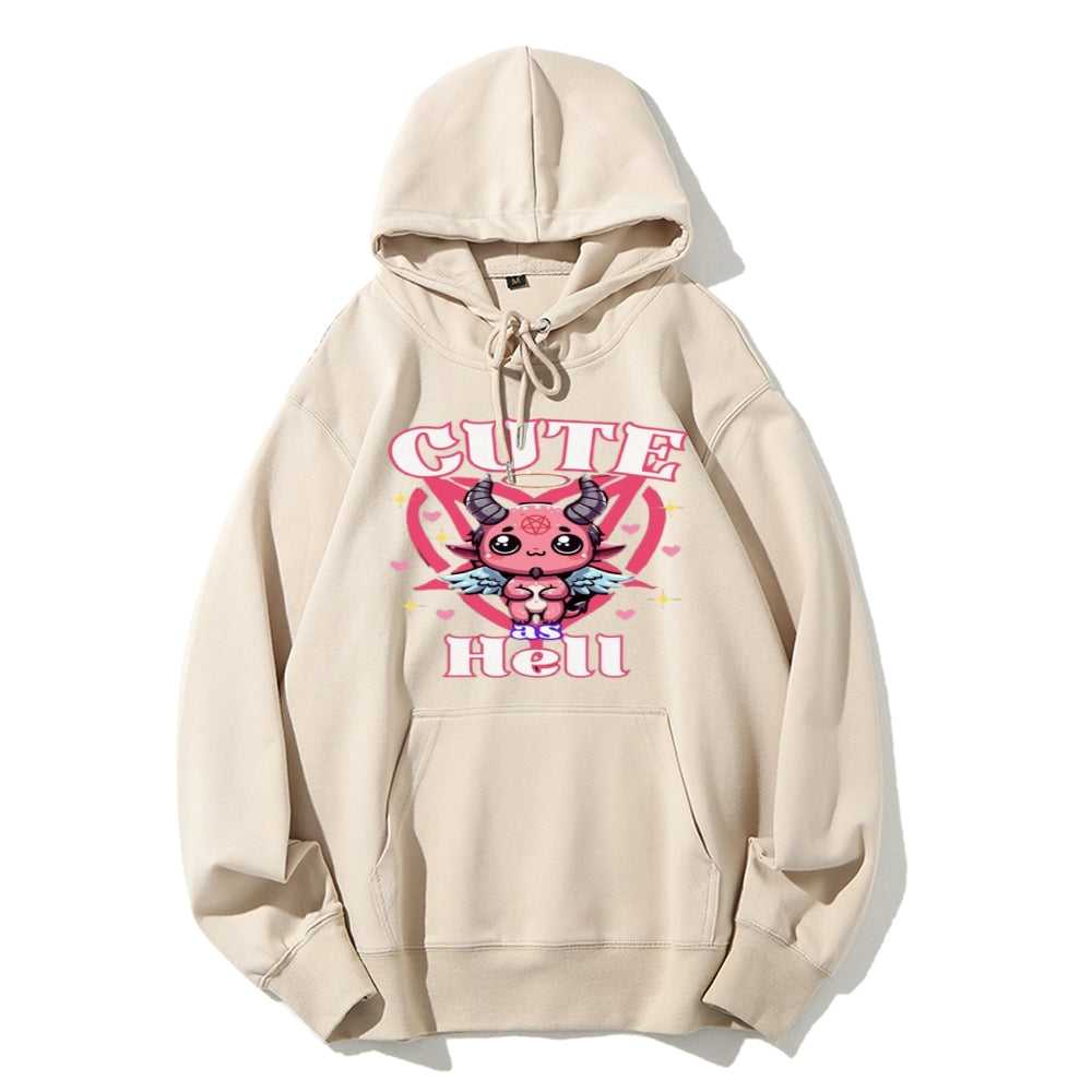 Women Cute As Hell Graphic Hoodies