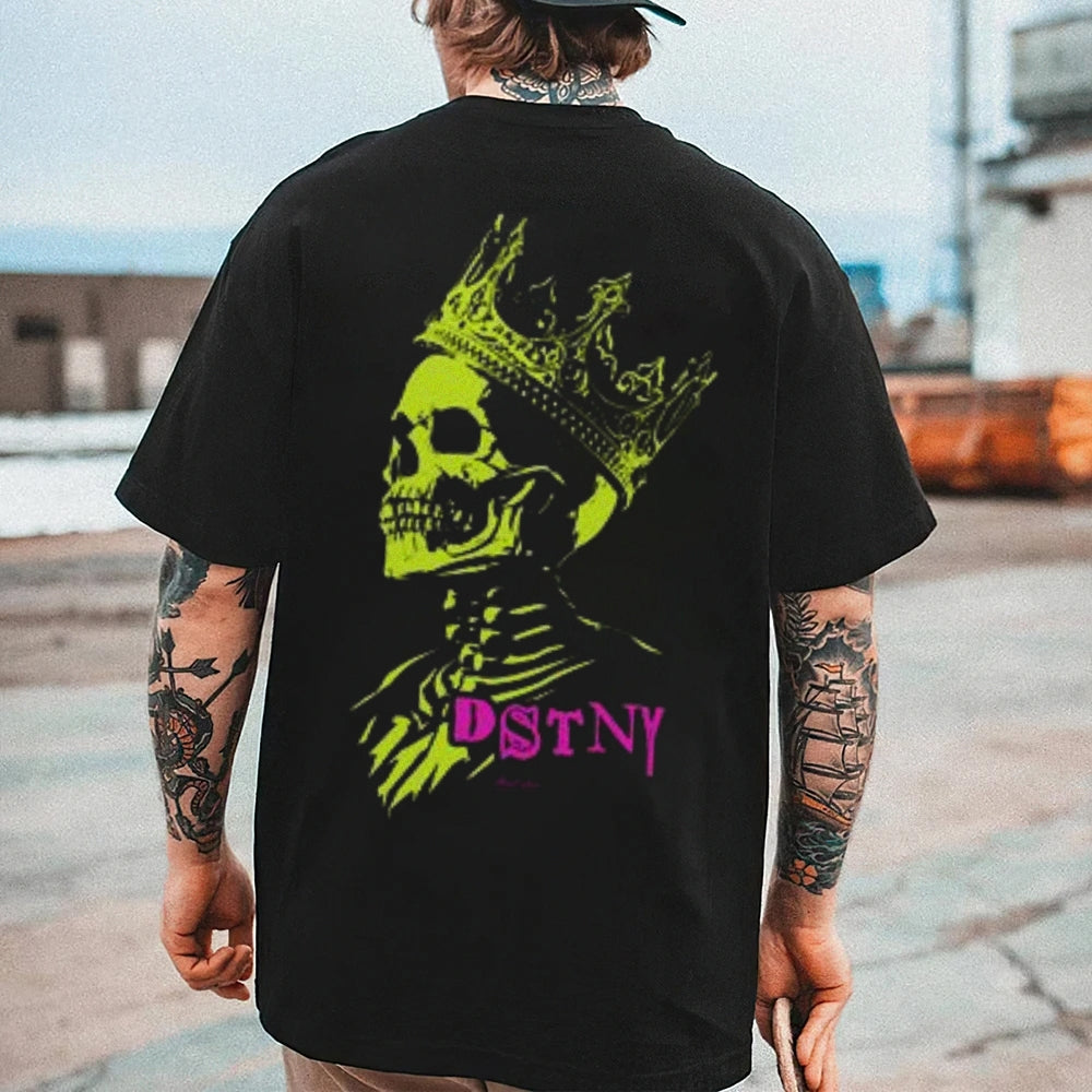 Mens Vintage Dstny Queen Darkness Style Print Graphic Tee