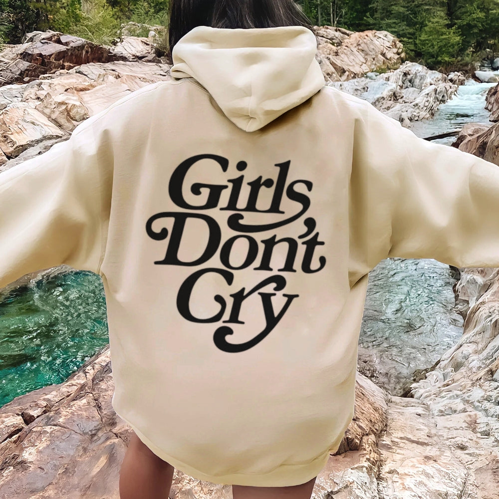 Women GIRLS DON'T CRY Graphic Hoodies