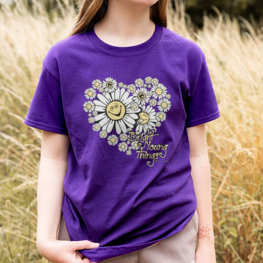 Women  Heart And Sunflower Print Graphic T-shirt