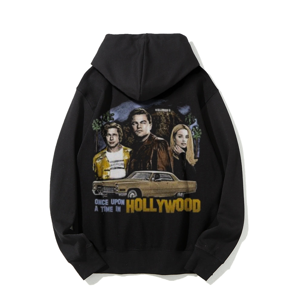 Mens Vintage Hollywood Movies Darkness Style Print Graphic Pullover With Kangaroo Pocket Hoodies