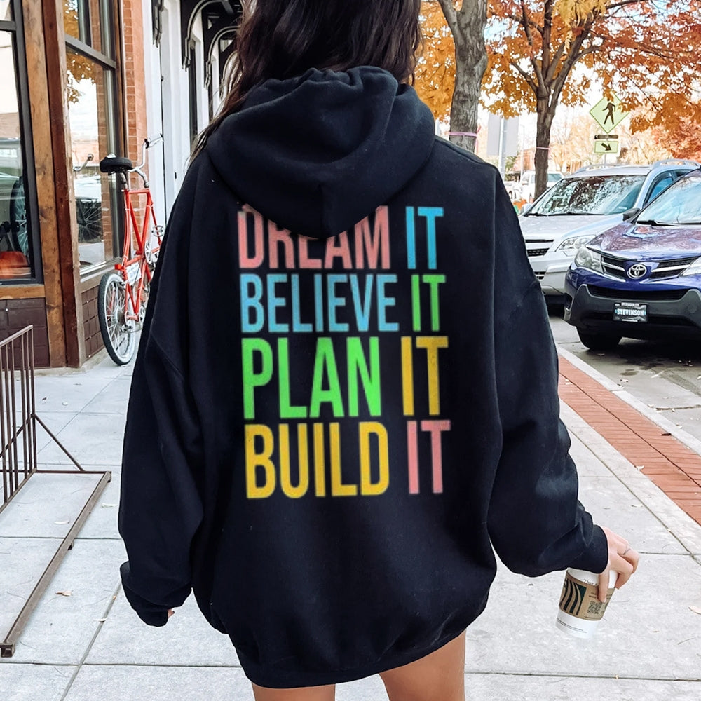 Women Inspired Letter Graphic Hoodies