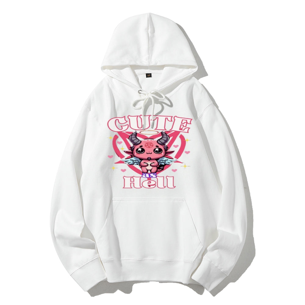 Women Cute As Hell Graphic Hoodies