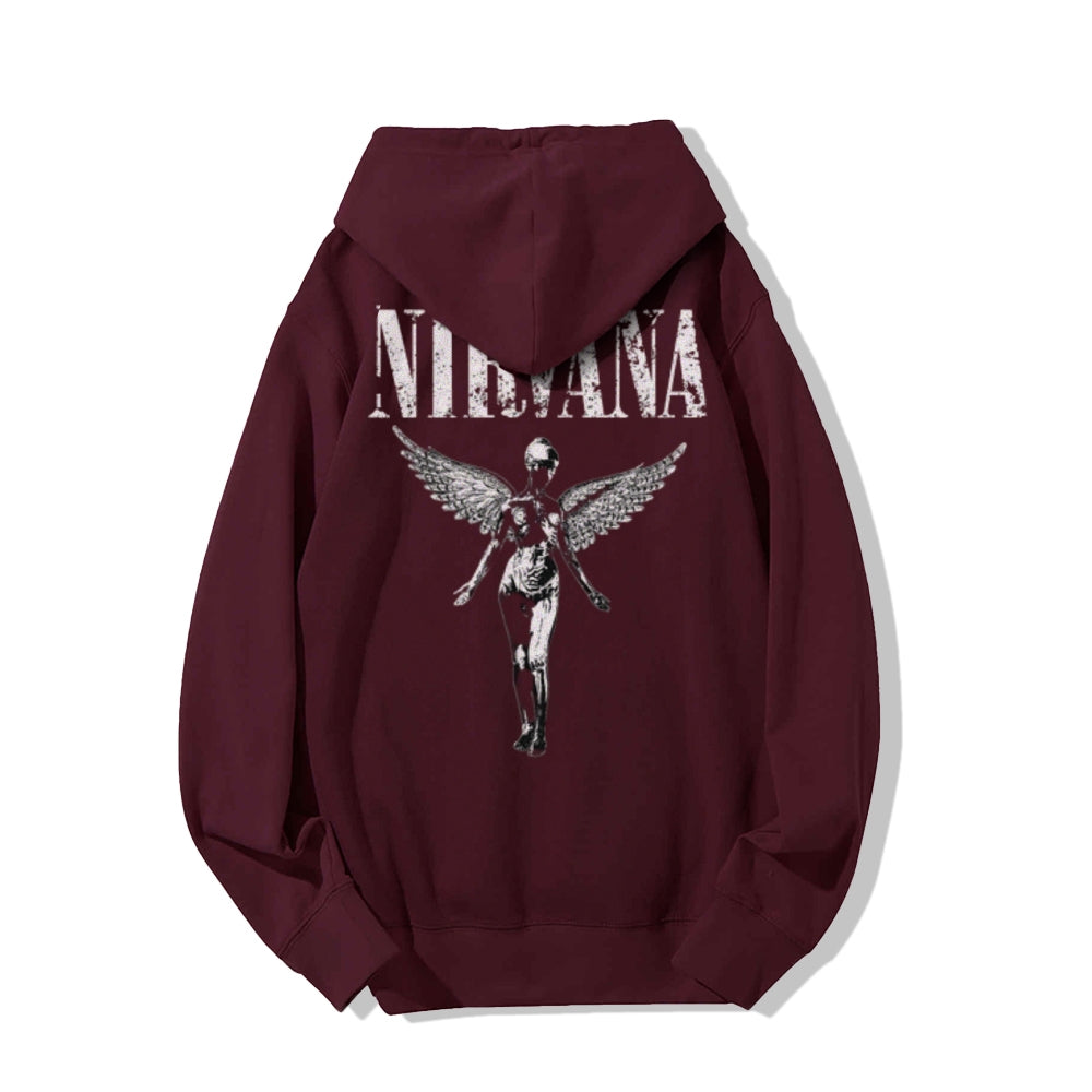 Mens Nirvana Rock Graphic Hoodies