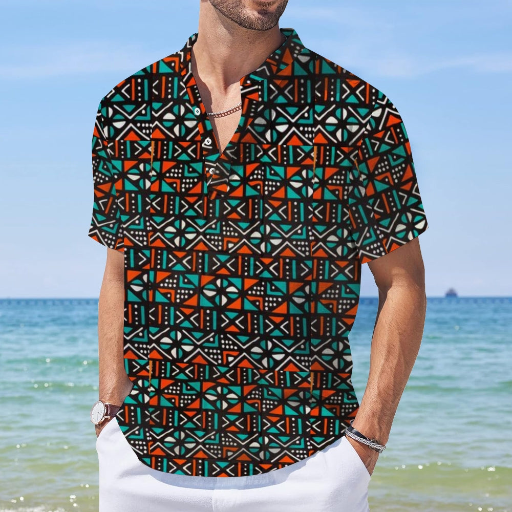 Mens African Ankara Print Shirt