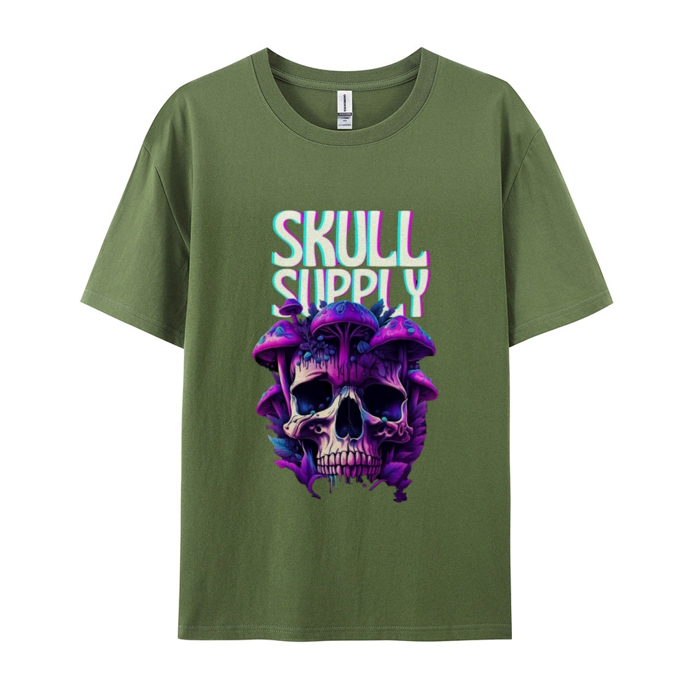 Mens Halloween Skull Supply Graphic Tee