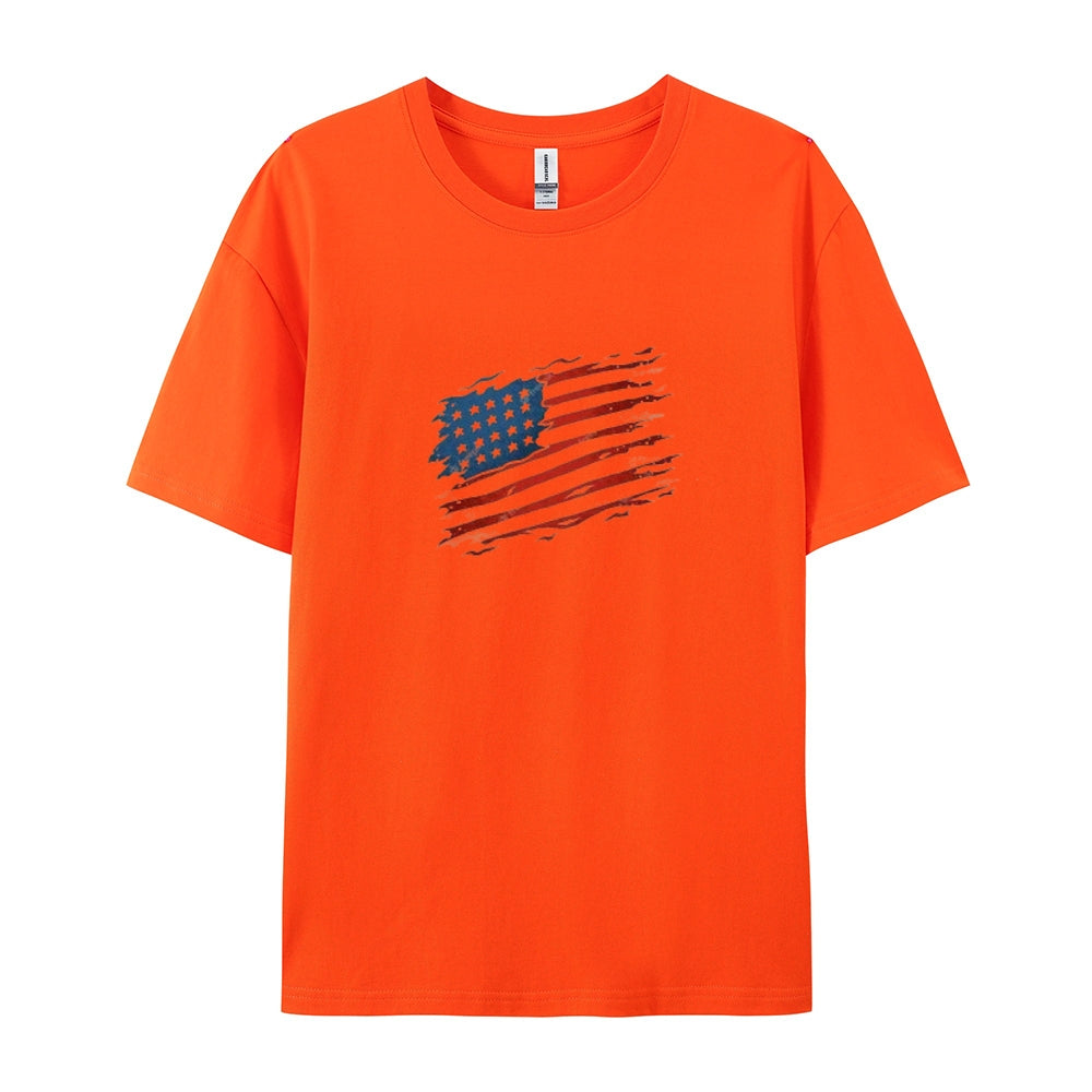 Mens Flag Independence Day Stars Stripes Graphic Tee