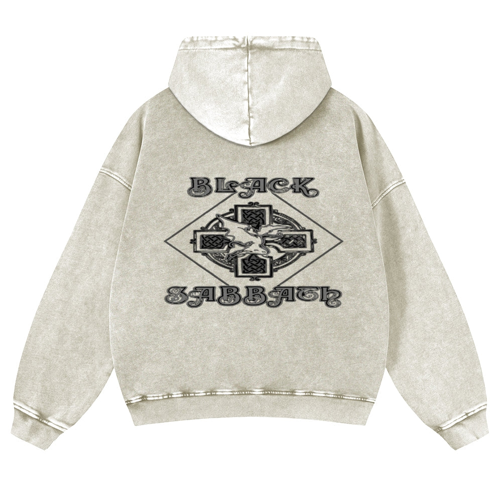 Mens Vintage Black Sabbath Rock Band Hoodies