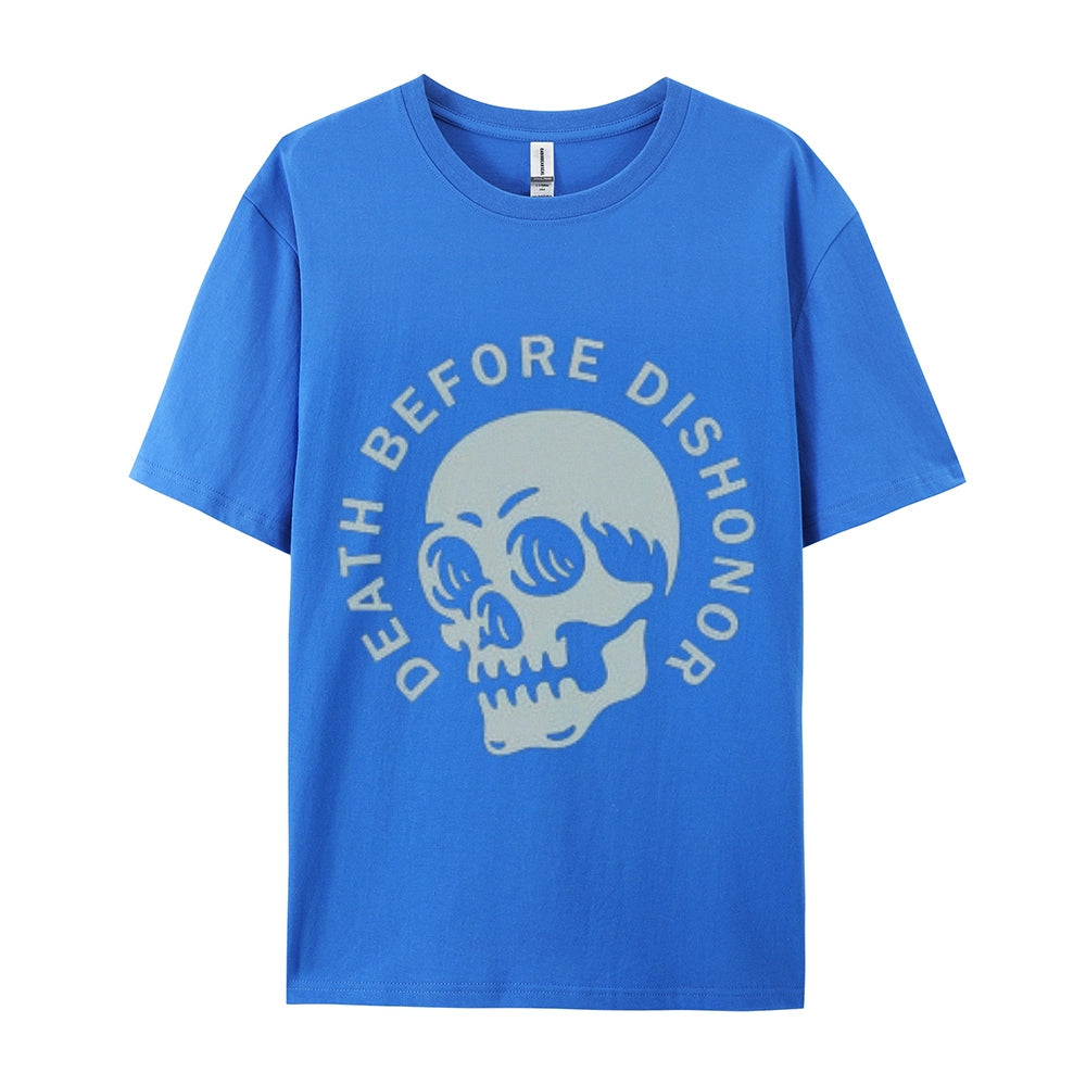 Mens Death Before Dishonor Skull Graphic Tee