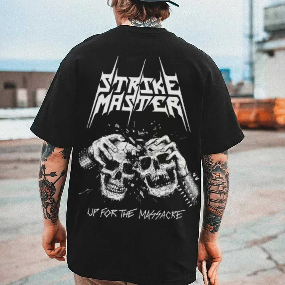 Mens Vintage Strike Master Darkness Style Print Graphic Tee