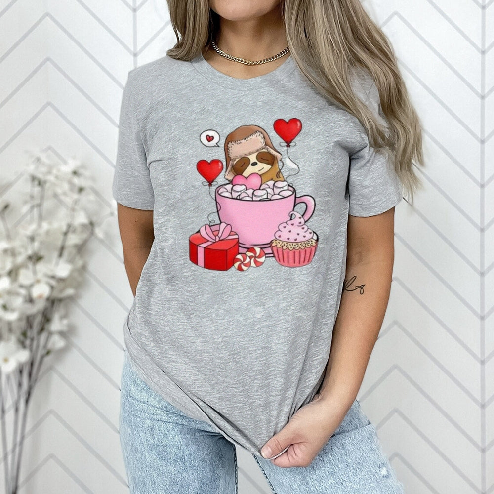 Women Happy Valentine's Day Print Graphic T-shirt