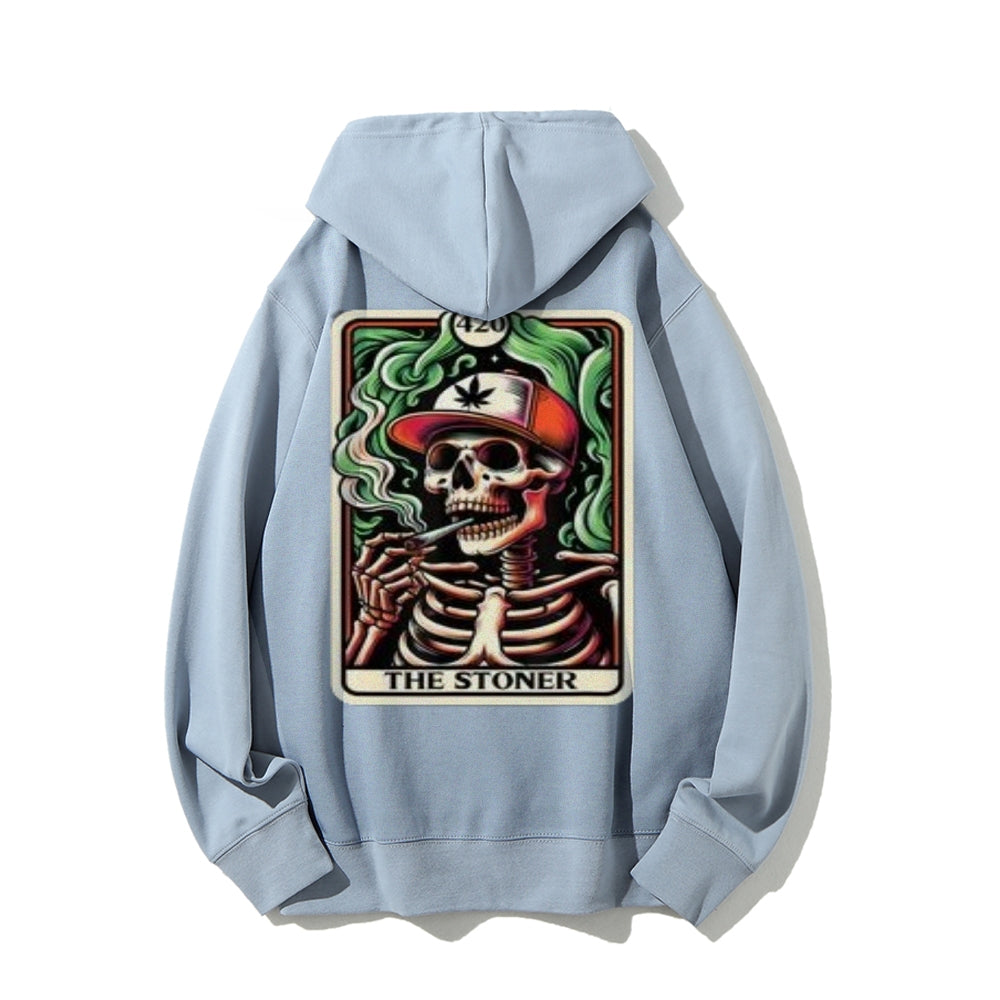 Mens THE STONER Skull Graphic Hoodies