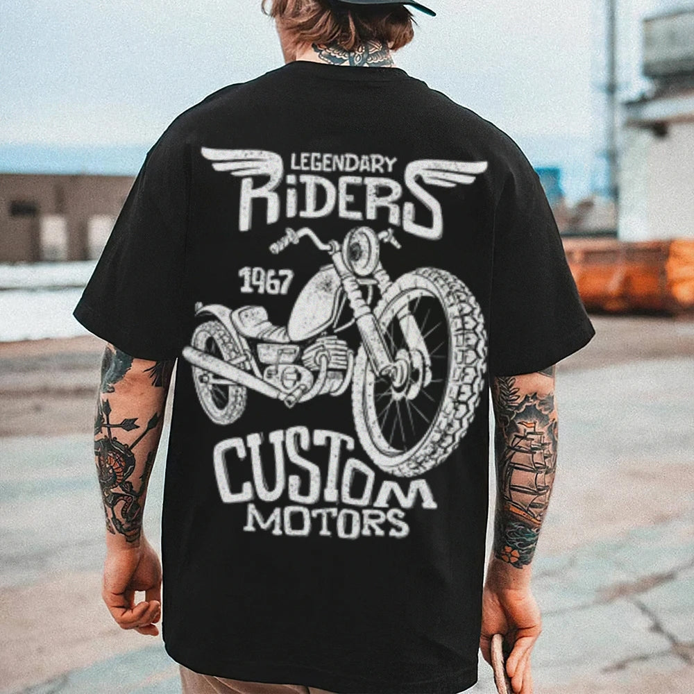 Mens Wing Motorcycle Graphic Tee