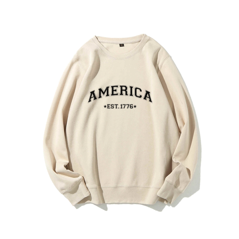 Women American Est 1776 Graphic Sweatshirts