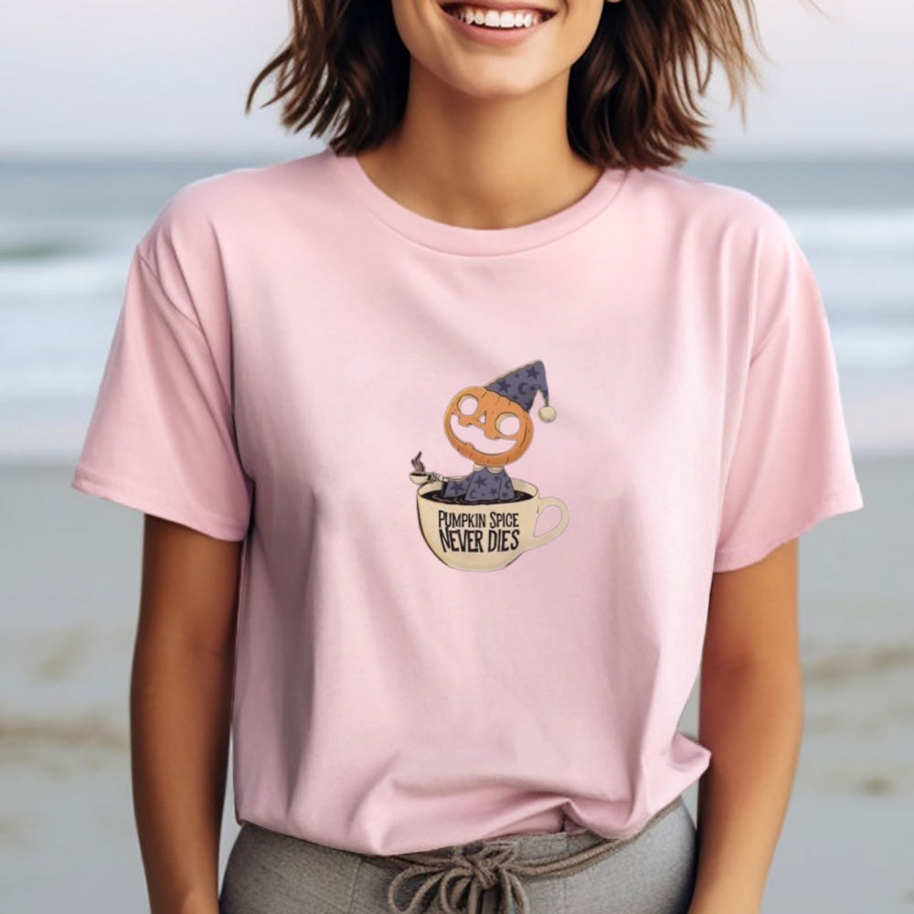 Women Halloween Pumpkin Spice Graphic T-shirt