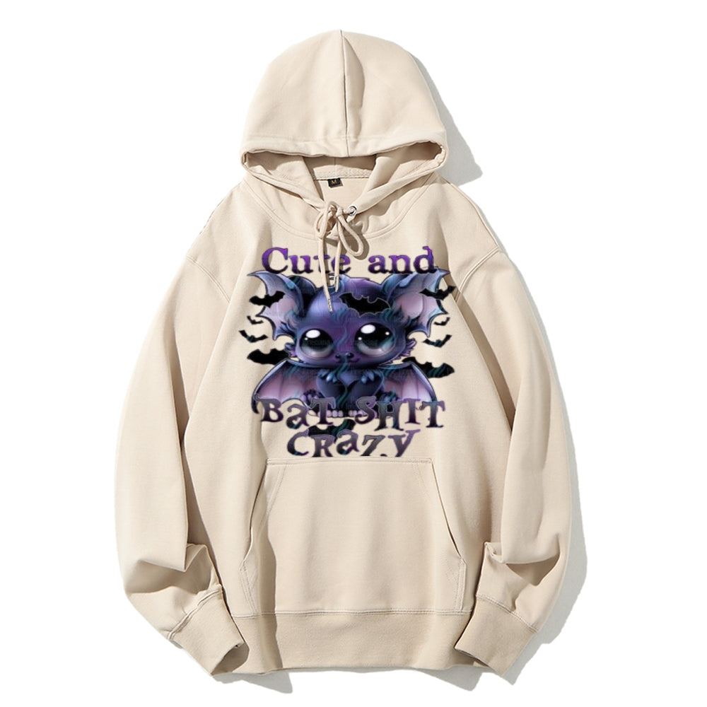 Women Cute and Crazy Bat Graphic Hoodies