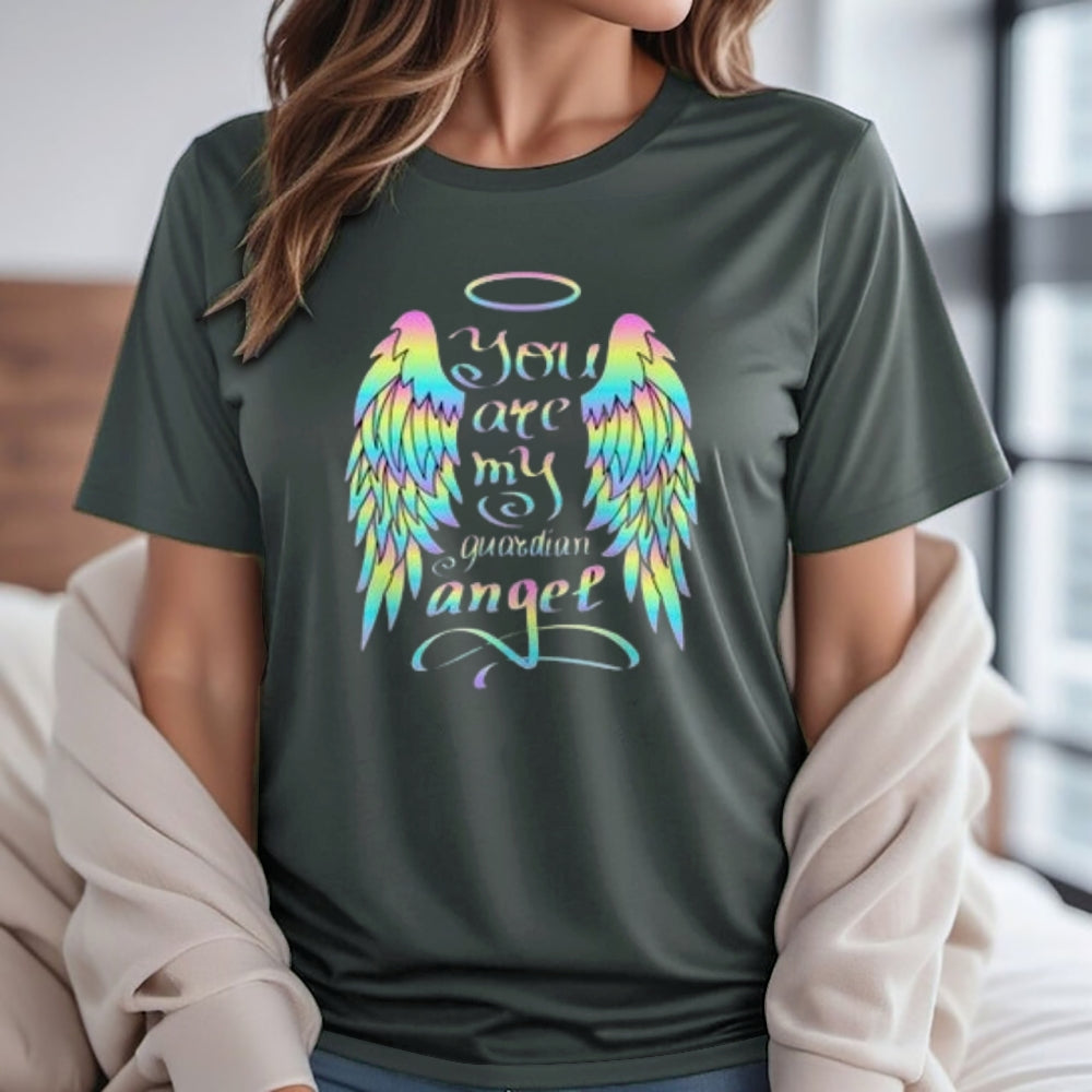 Women  You Are My Guardian Angel Print Graphic T-shirt