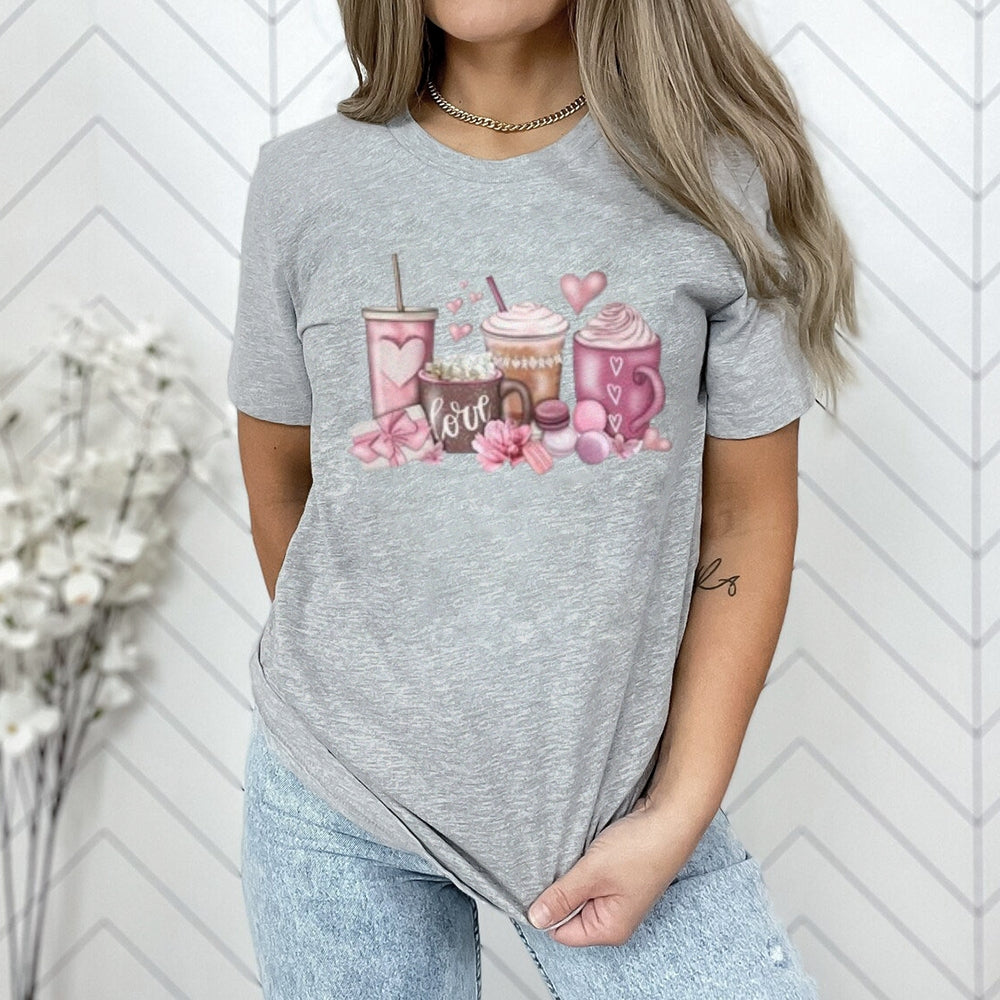 Women Coffee Is My Valentine's Day Print Graphic T-shirt