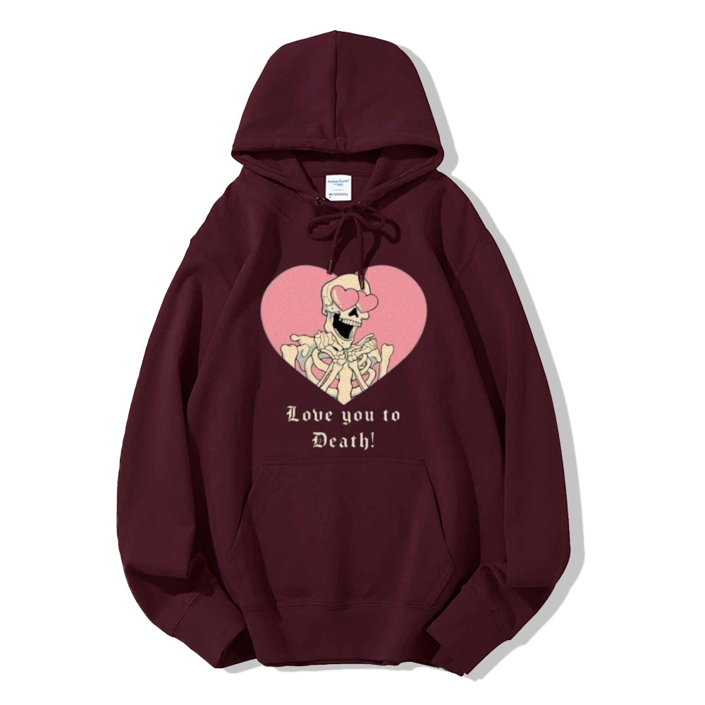 Women Love You To Death Graphic Hoodies