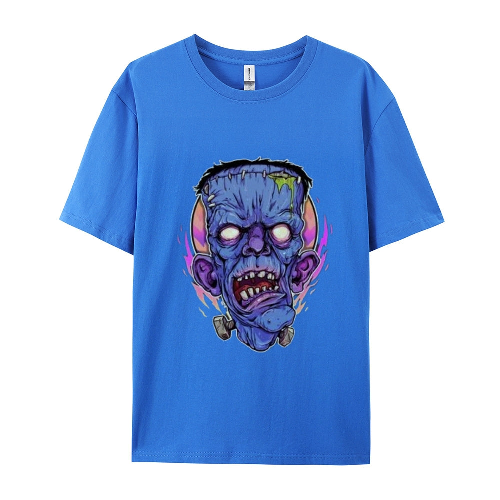 Mens Halloween Zombie Heads Graphic Tee