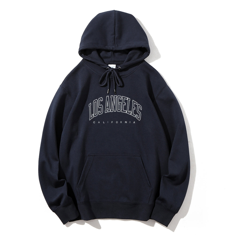 Mens Los Angeles City Letter Graphic Pullover Hoodies