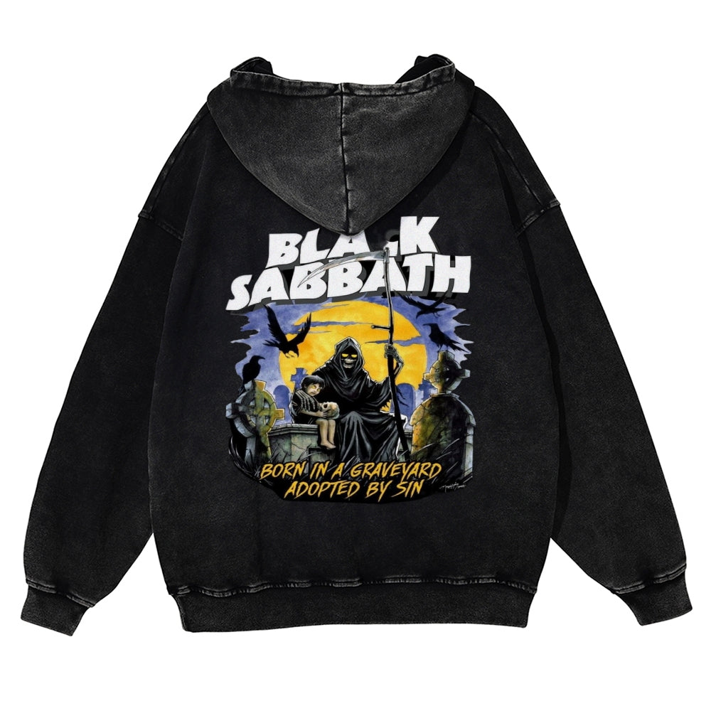 Mens Vintage Black Sabbath Rock Hoodies