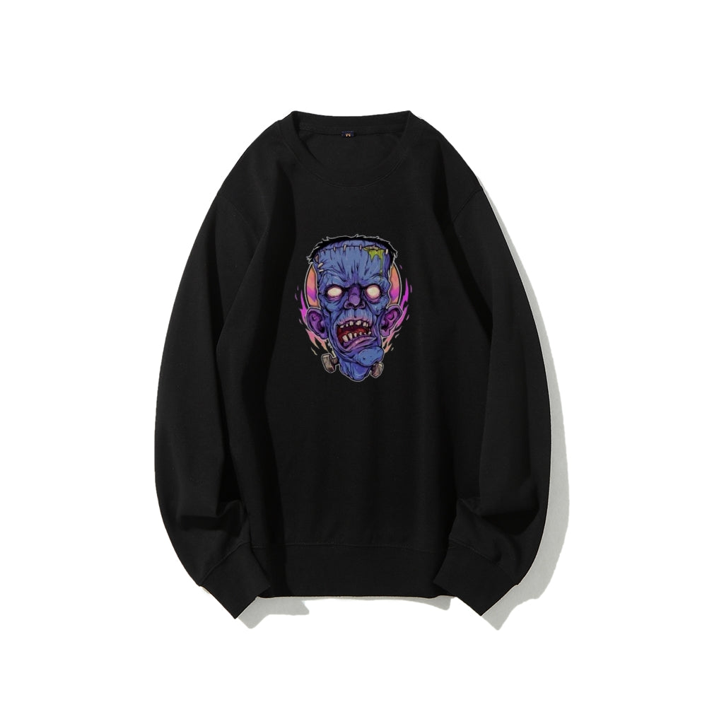 Mens Halloween Zombie Heads Graphic Sweatshirts