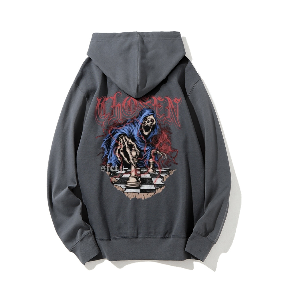 Mens Reaper Skull Graphic Hoodies