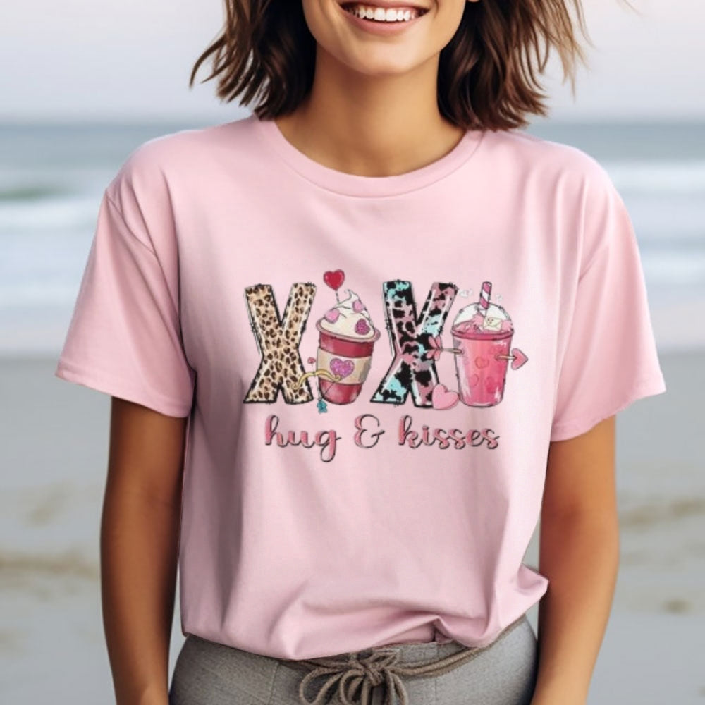 Women Coffee Is My Valentine's Day Print Graphic T-shirt