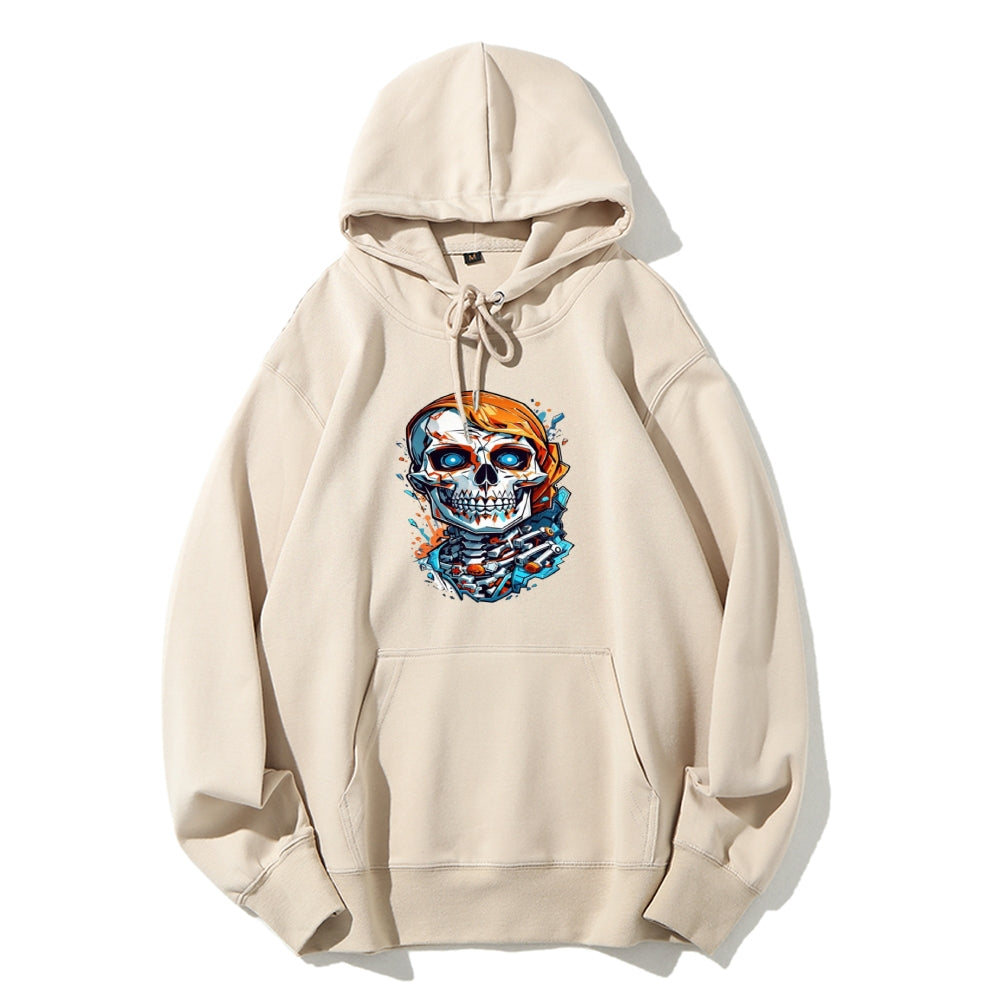 Mens Graffiti Skull Head Graphic Hoodies