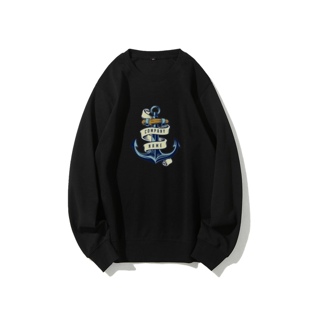 Women Blue Anchor Graphic Sweatshirts