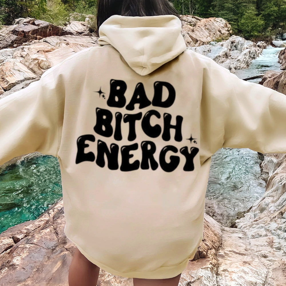 Women BAD BITCH ENERGY Graphic Hoodies