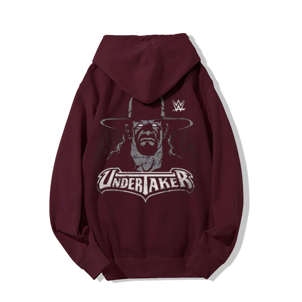 Mens Vintage Undertaker Darkness Style Print Graphic Pullover With Kangaroo Pocket Hoodies