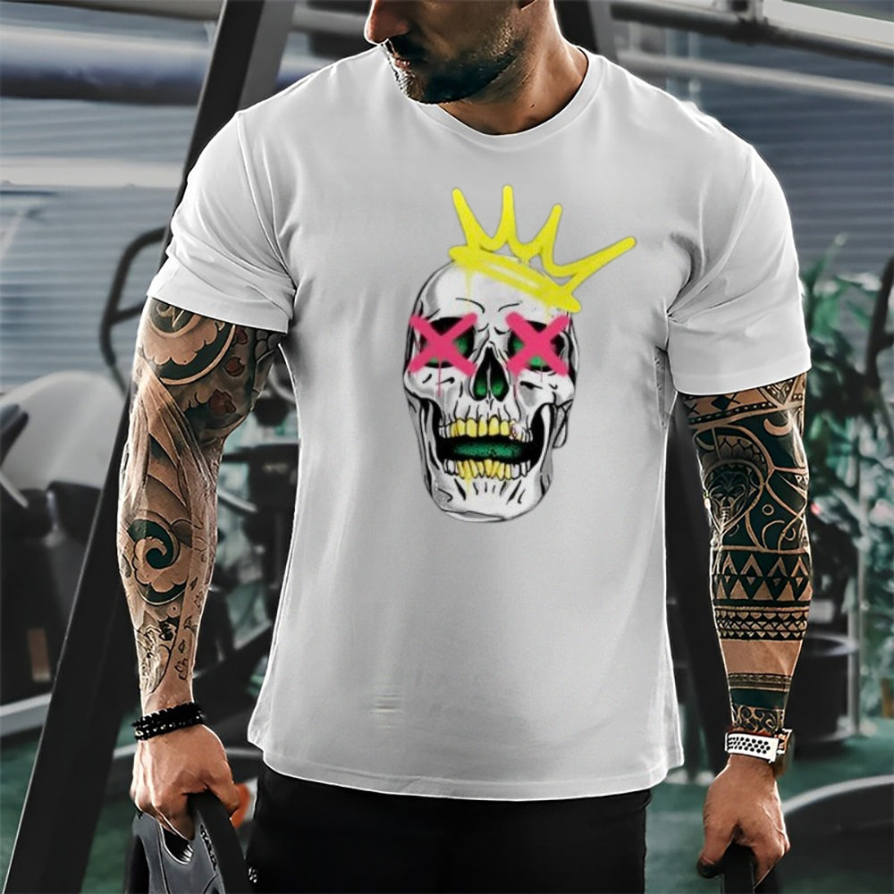 Mens Ruby Tooth King Skull Graphic Tee