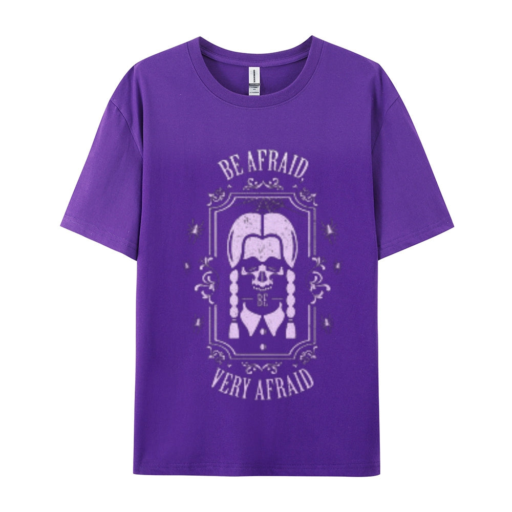 Mens Be Afraid Skull Graphic Tee