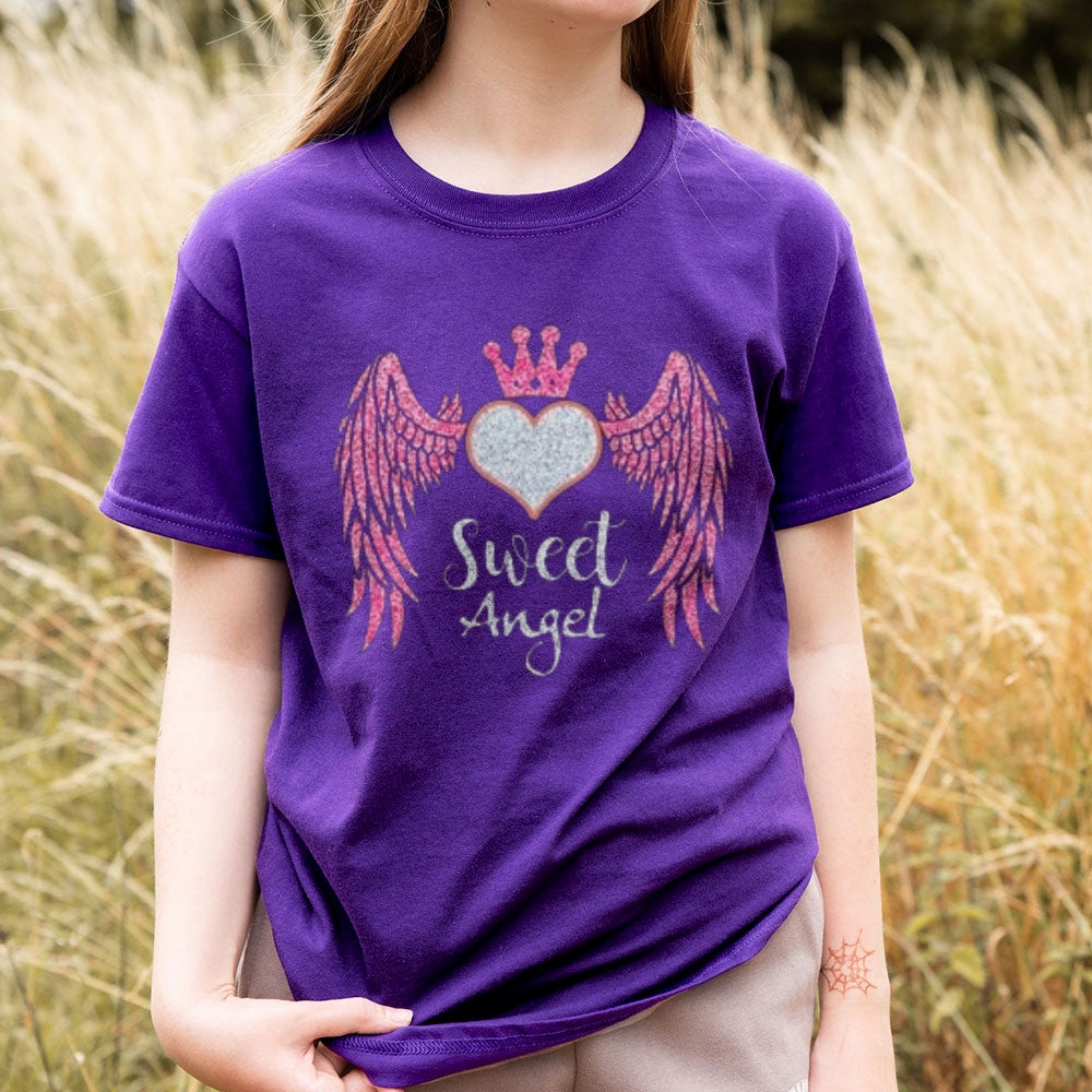 Women Sweet Angel Queen Print Graphic T-shirt