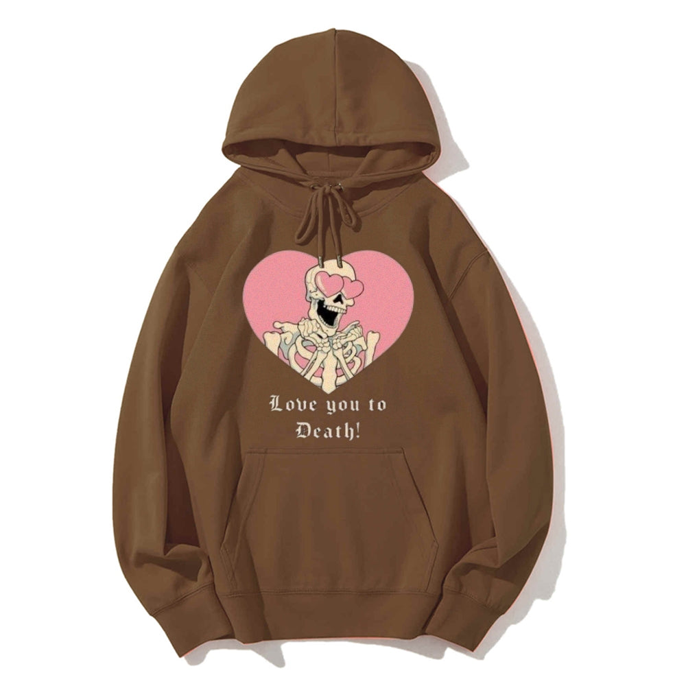 Women Love You To Death Graphic Hoodies