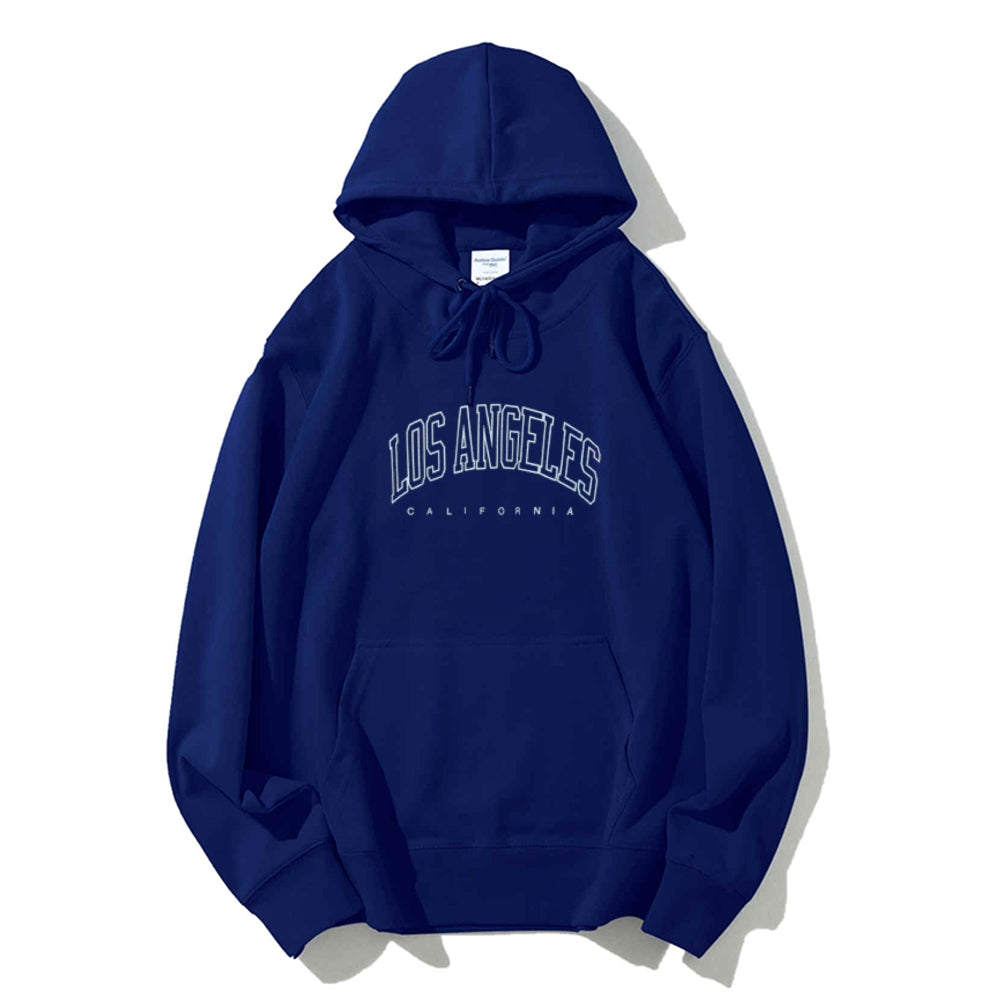 Mens Los Angeles City Letter Graphic Pullover Hoodies