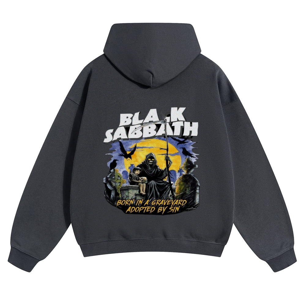 Mens Vintage Black Sabbath Rock Hoodies