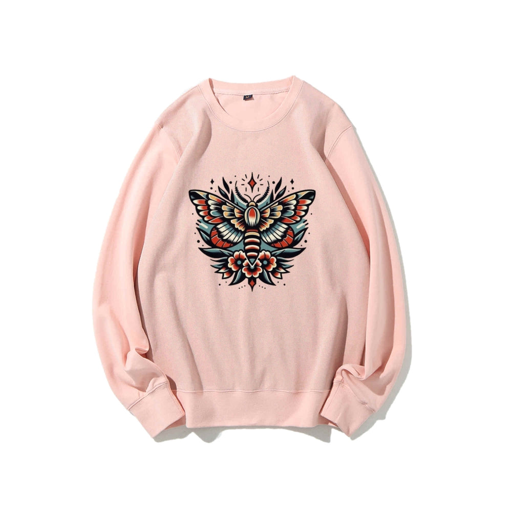 Women Flower Butterfly Graphic Sweatshirts