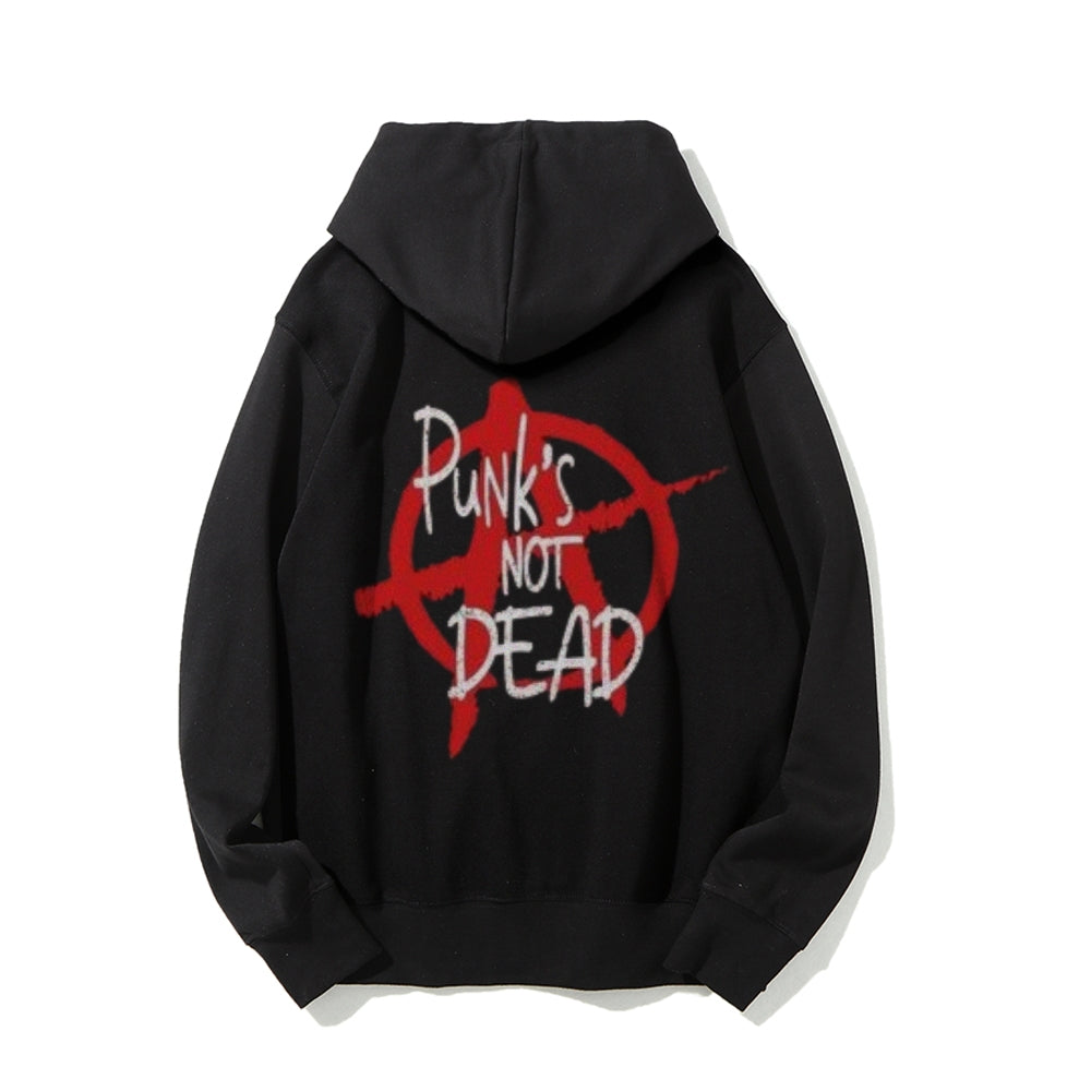 Mens PUNKS NOT DEAD Graphic Hoodies