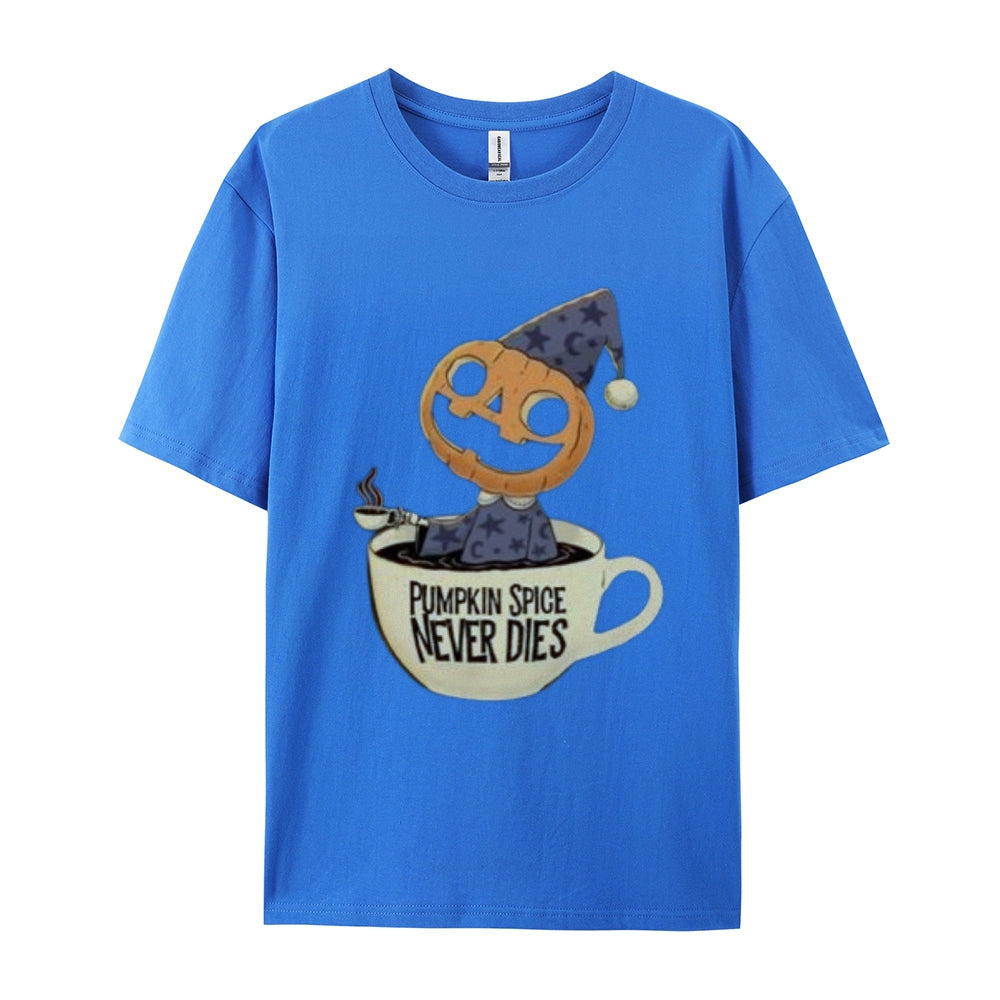 Mens Pumpkin Spice Never Dies Graphic Tee