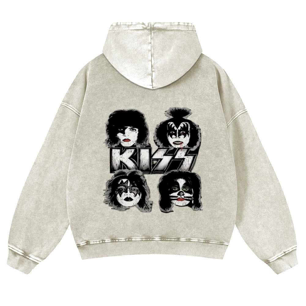 Mens Vintage Kiss Rock Hoodies