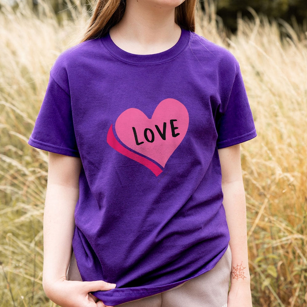 Women Valentine's Day Love Heart Print Graphic T-shirt