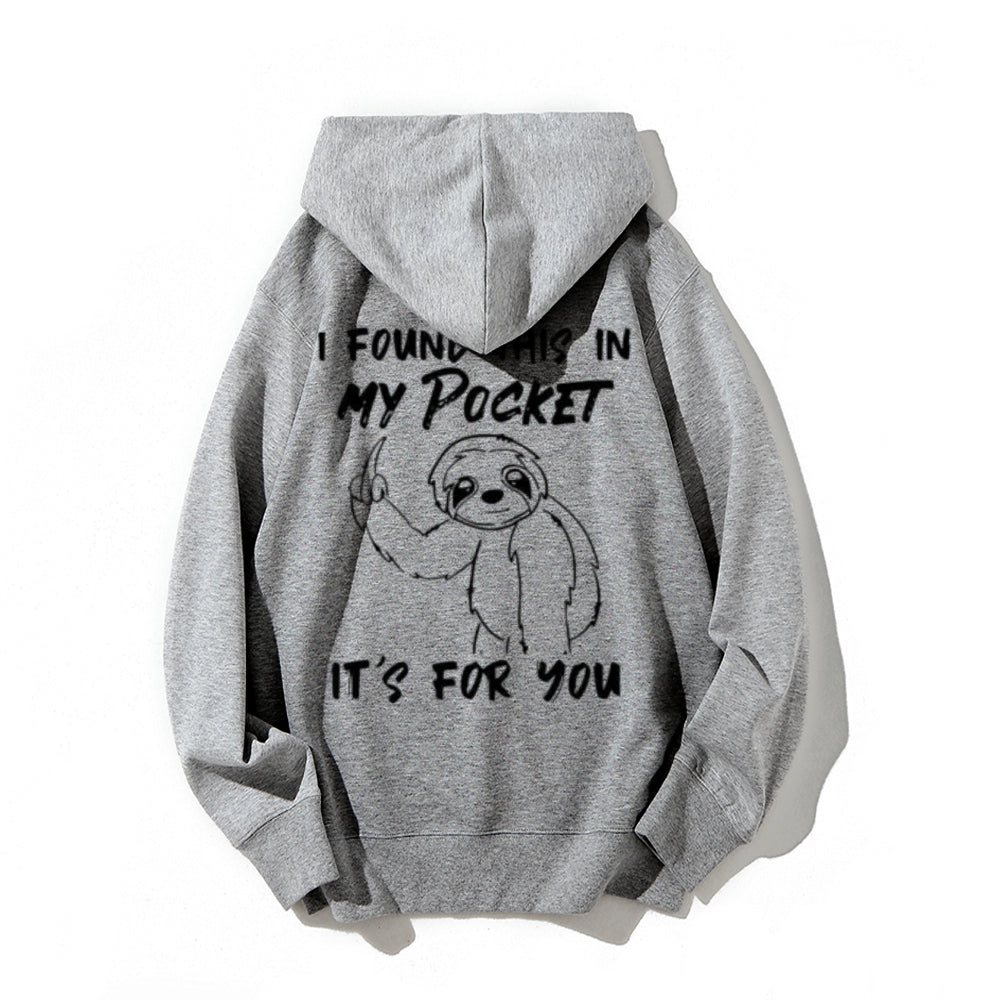 I Found This In My Pocket Funny Letter Graphic Pullover With Kangaroo Pocket Hoodies