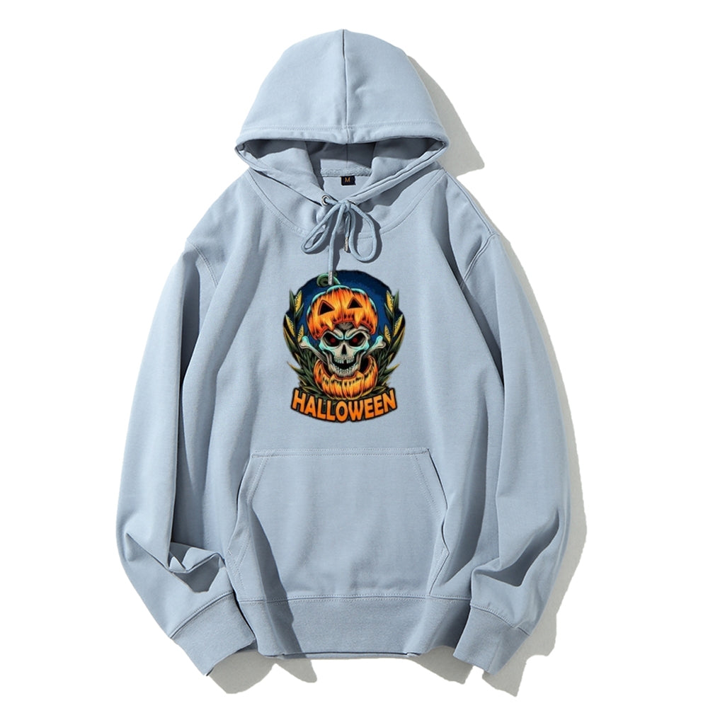 Mens Halloween Pumpkin Head Graphic Hoodies