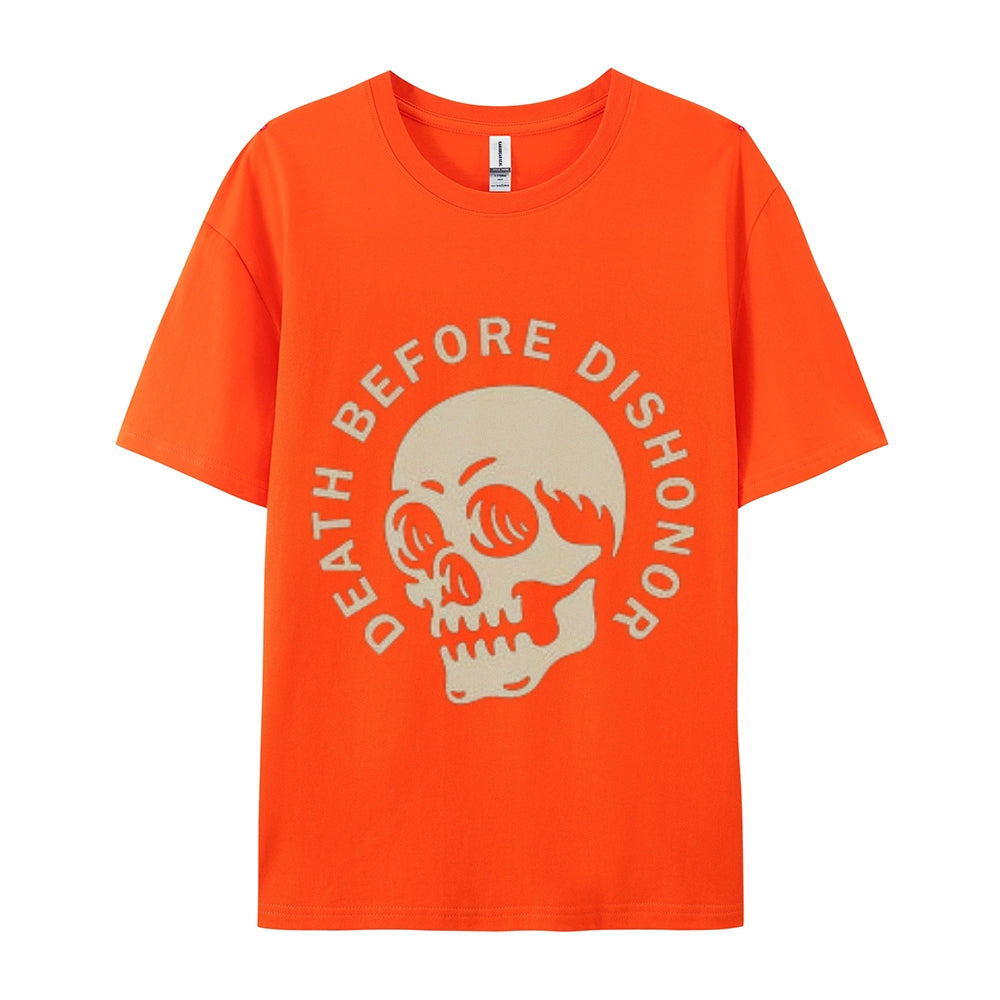 Mens Death Before Dishonor Skull Graphic Tee