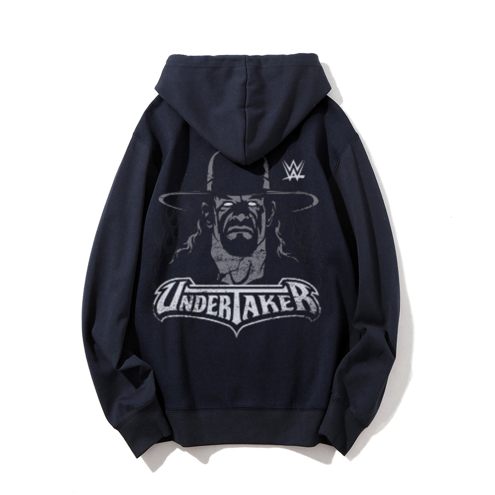 Mens Vintage Undertaker Darkness Style Print Graphic Pullover With Kangaroo Pocket Hoodies