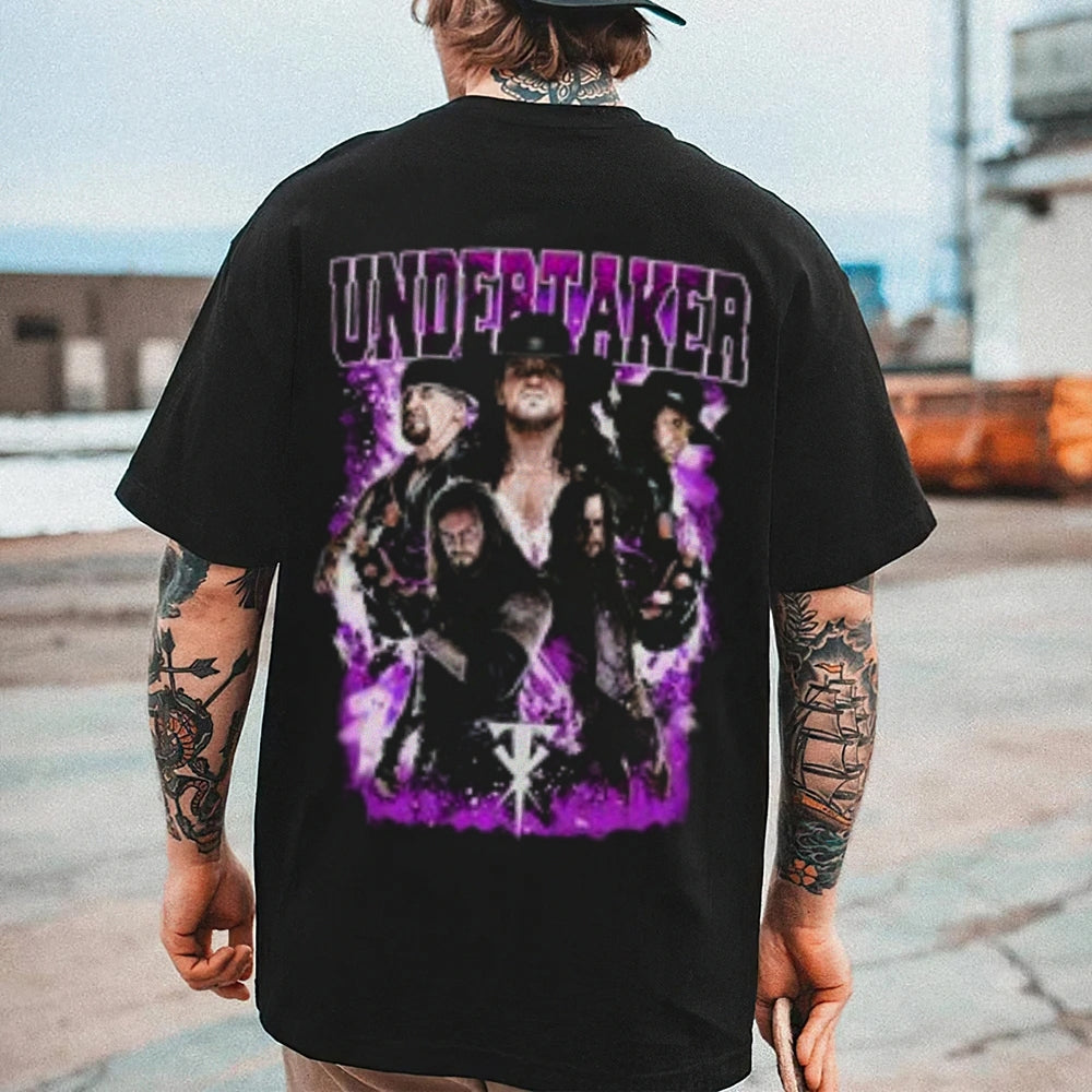 Mens Vintage Undertaker Darkness Style Print  Graphic Tee